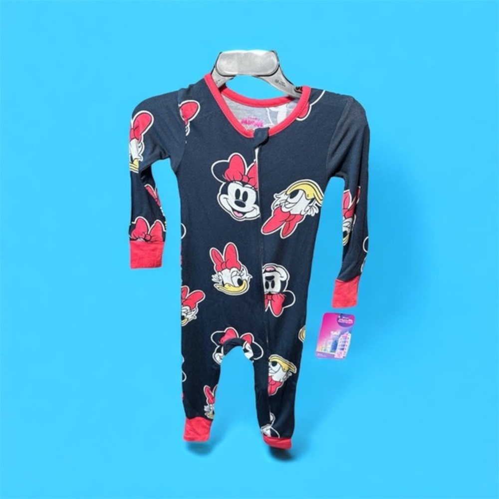 Girls' Minnie Mouse Footless Sleepsuit – Long Sleeve Size 2T